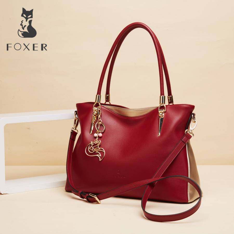 FOXER Solidy Women Genuine Leather Handbag 2 color