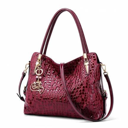 FOXER Winy Leather Women Shoulder Bag Red