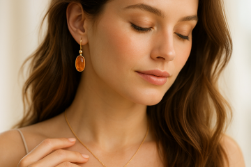 Orange kyanite jewelry