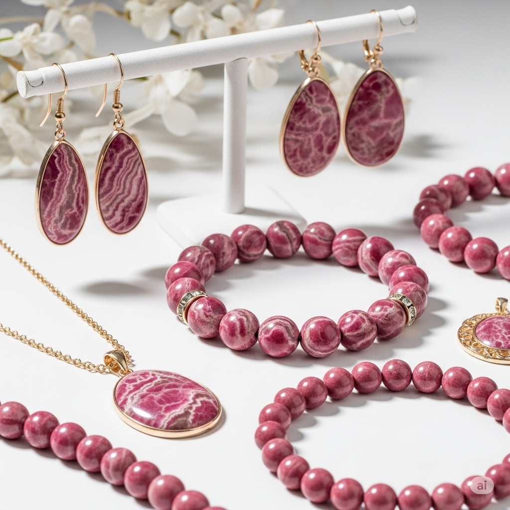Rhodochrosite jewelry