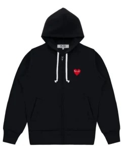 CDG-Play-Heart-Logo-Zip-Up-Hoodi
